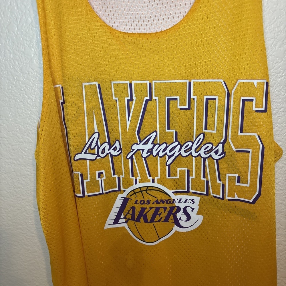 Los Angeles Lakers‎ Jersey Mitchell & Ness Reversible NBA Basketball Jersey L - Picture 16 of 16